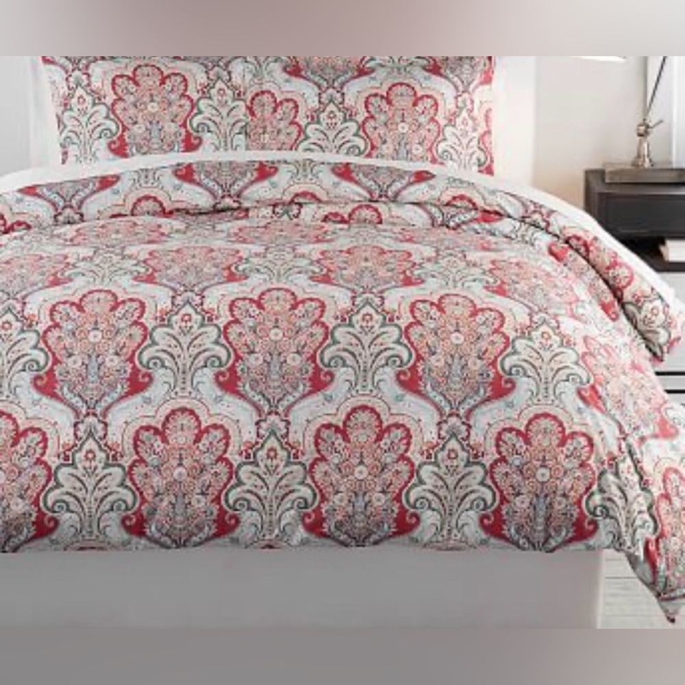 Pottery barn Jordana paisley percale duvet cover full/queen floral cotton